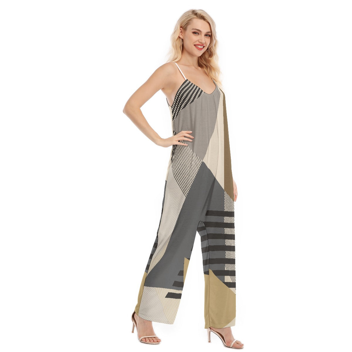All-Over Print Women's Loose Cami Jumpsuit