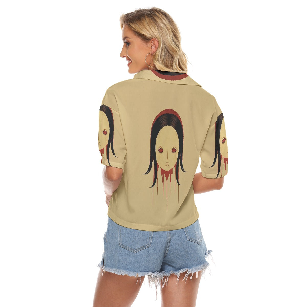 All-Over Print Women's V-neck Shirts