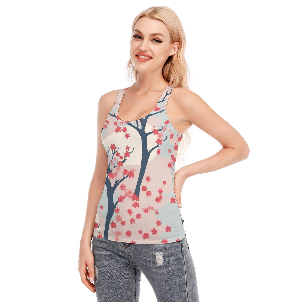 All-Over Print Women's Racer Vest | 190GSM Cotton