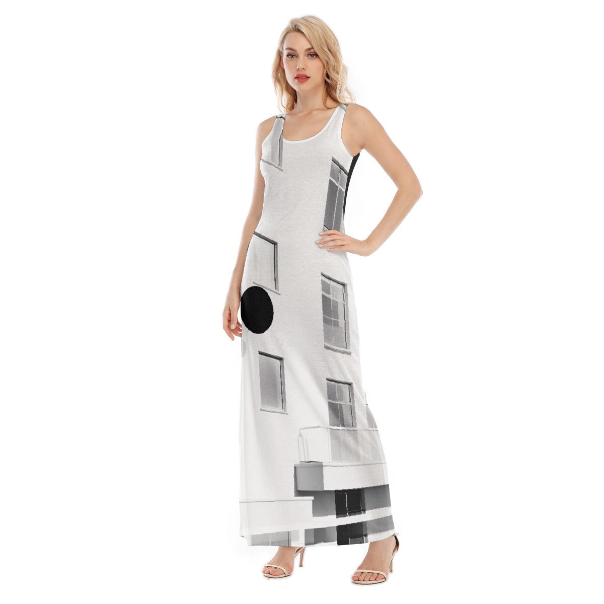 All-Over Print Women's Vest Dress | Length To Ankle