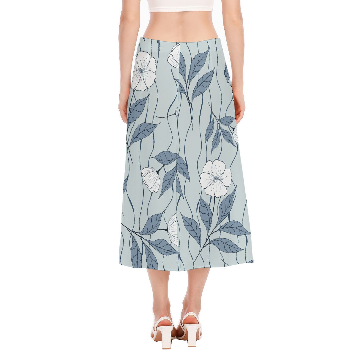 All-Over Print Women's High Slit Long Skirt