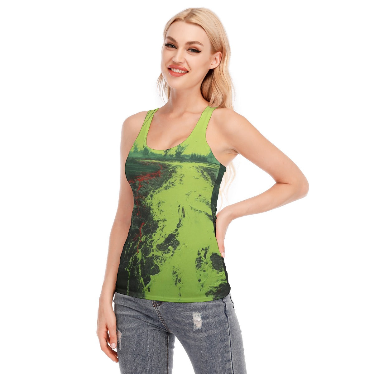 All-Over Print Women's Racer Vest | 190GSM Cotton