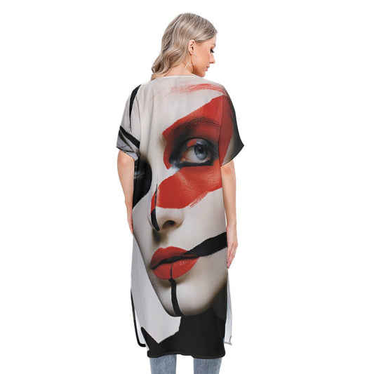 All-Over Print Women's Short Sleeve Cardigan