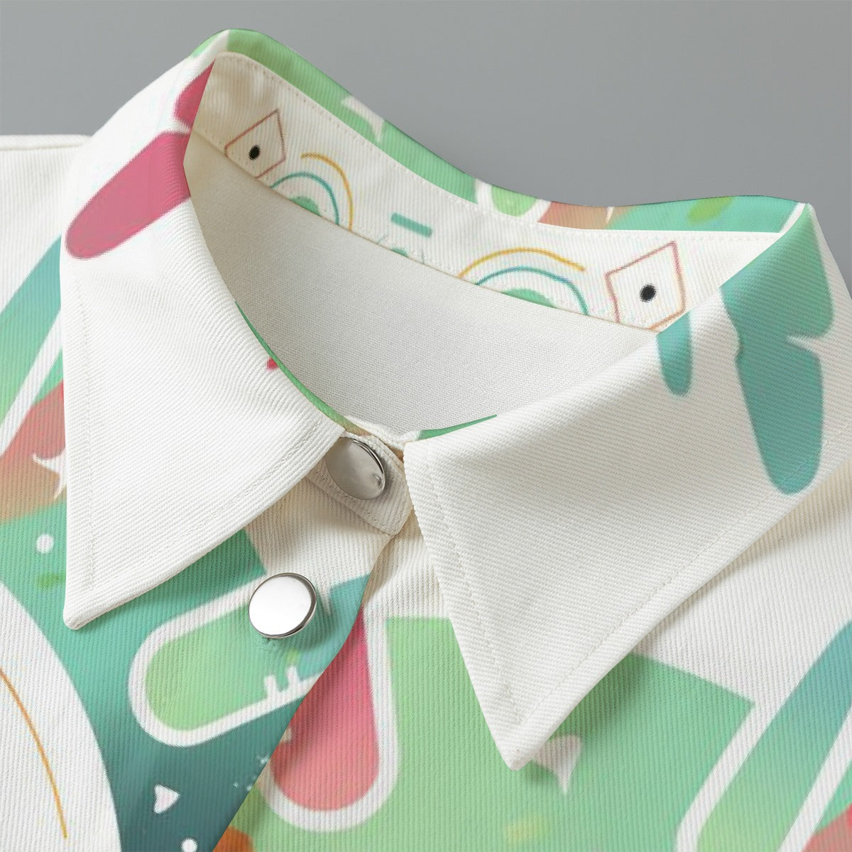 All-Over Print Women's Cropped Jacket | 245GSM Cotton