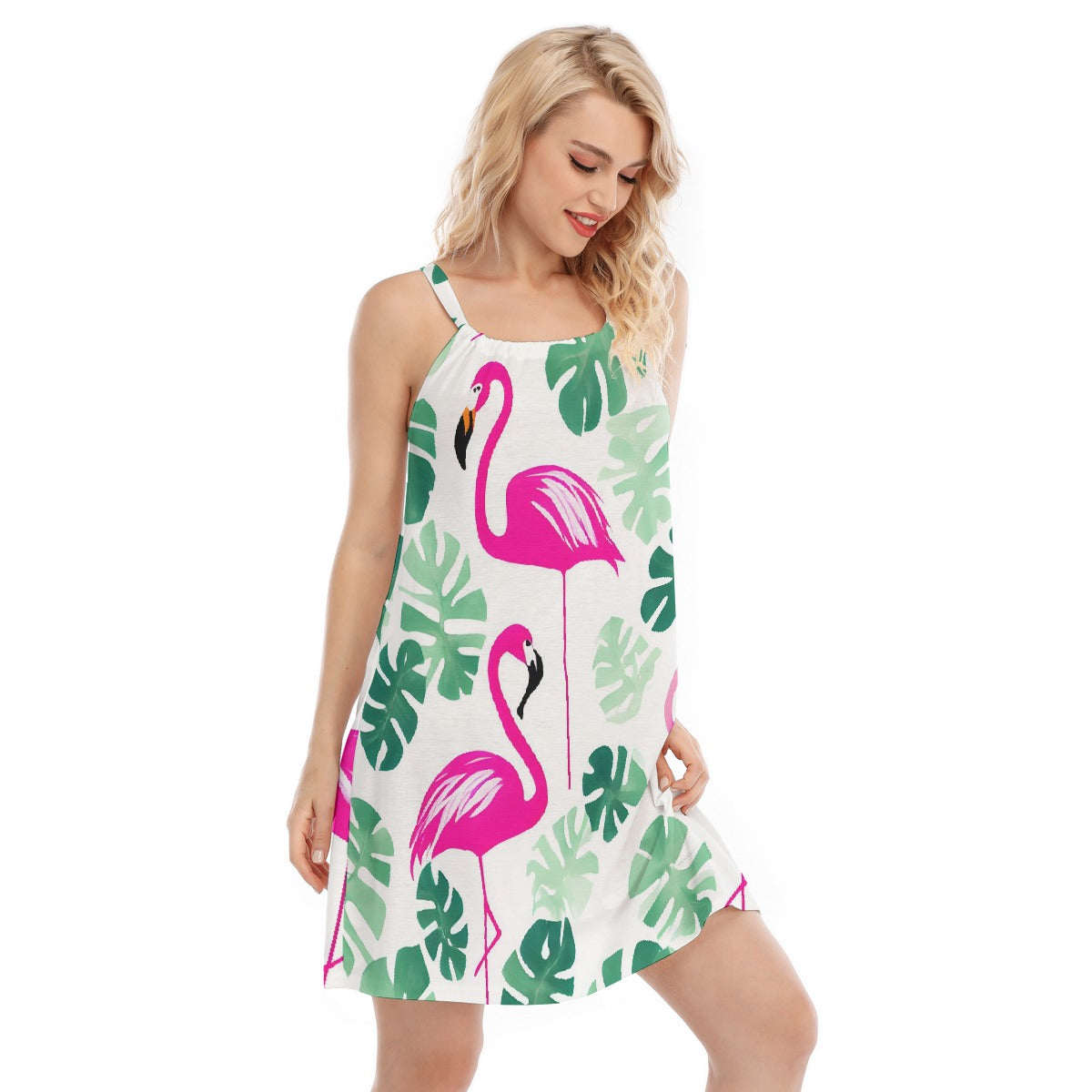 All-Over Print Women's O-neck Cami Dress