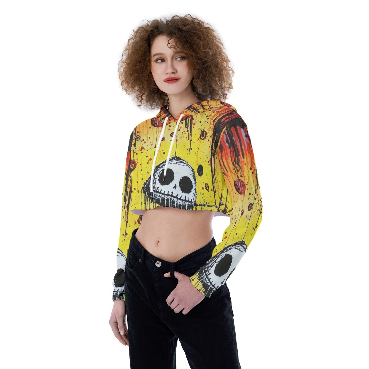 All-Over Print Women's Crop Top Hoodie