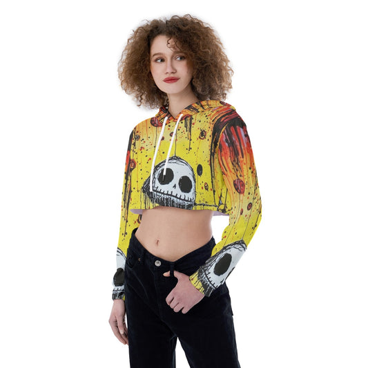 All-Over Print Women's Crop Top Hoodie