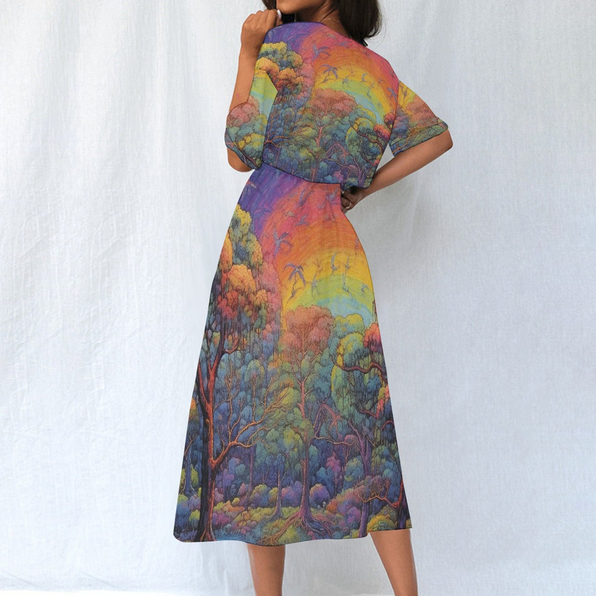 All-Over Print Women's Elastic Waist Dress