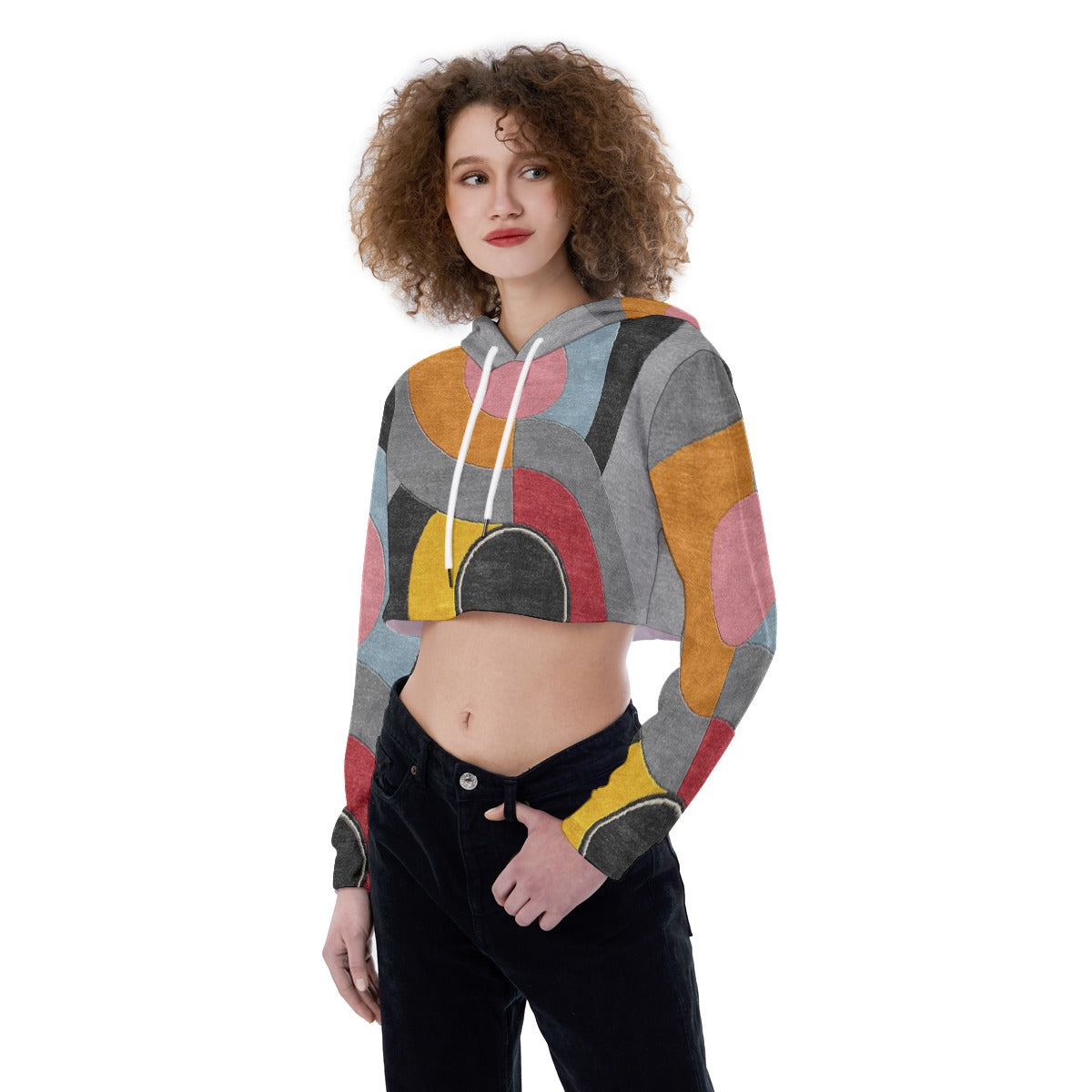 All-Over Print Women's Crop Top Hoodie