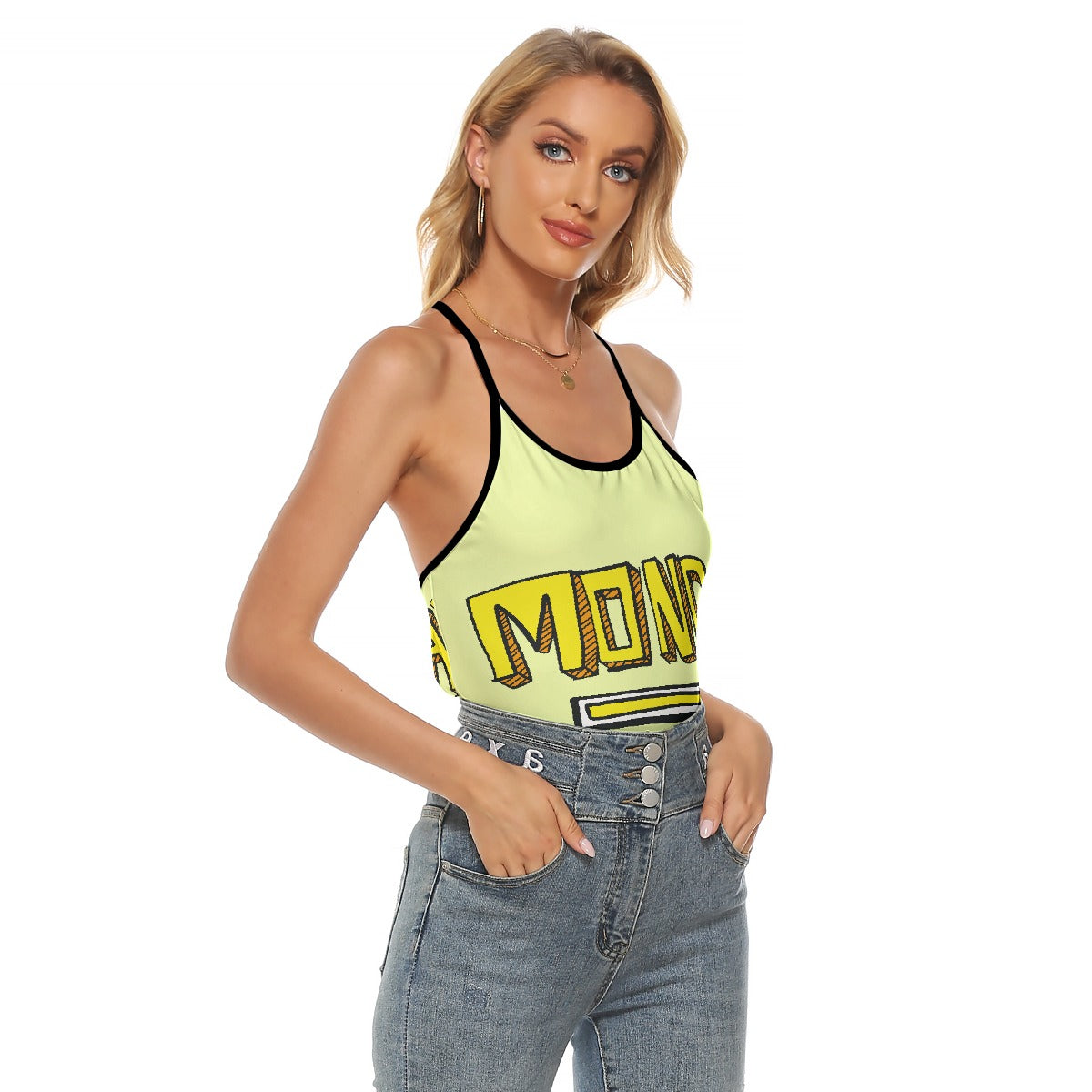 All-Over Print Women's Criss-Cross Open Back Tank Top