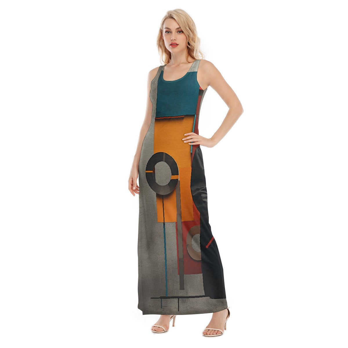 All-Over Print Women's Vest Dress | Length To Ankle