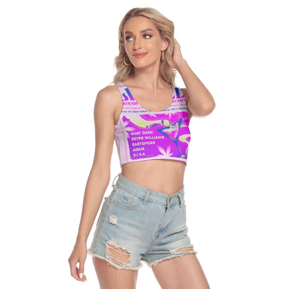 All-Over Print Women's Sport Crop Tank Top