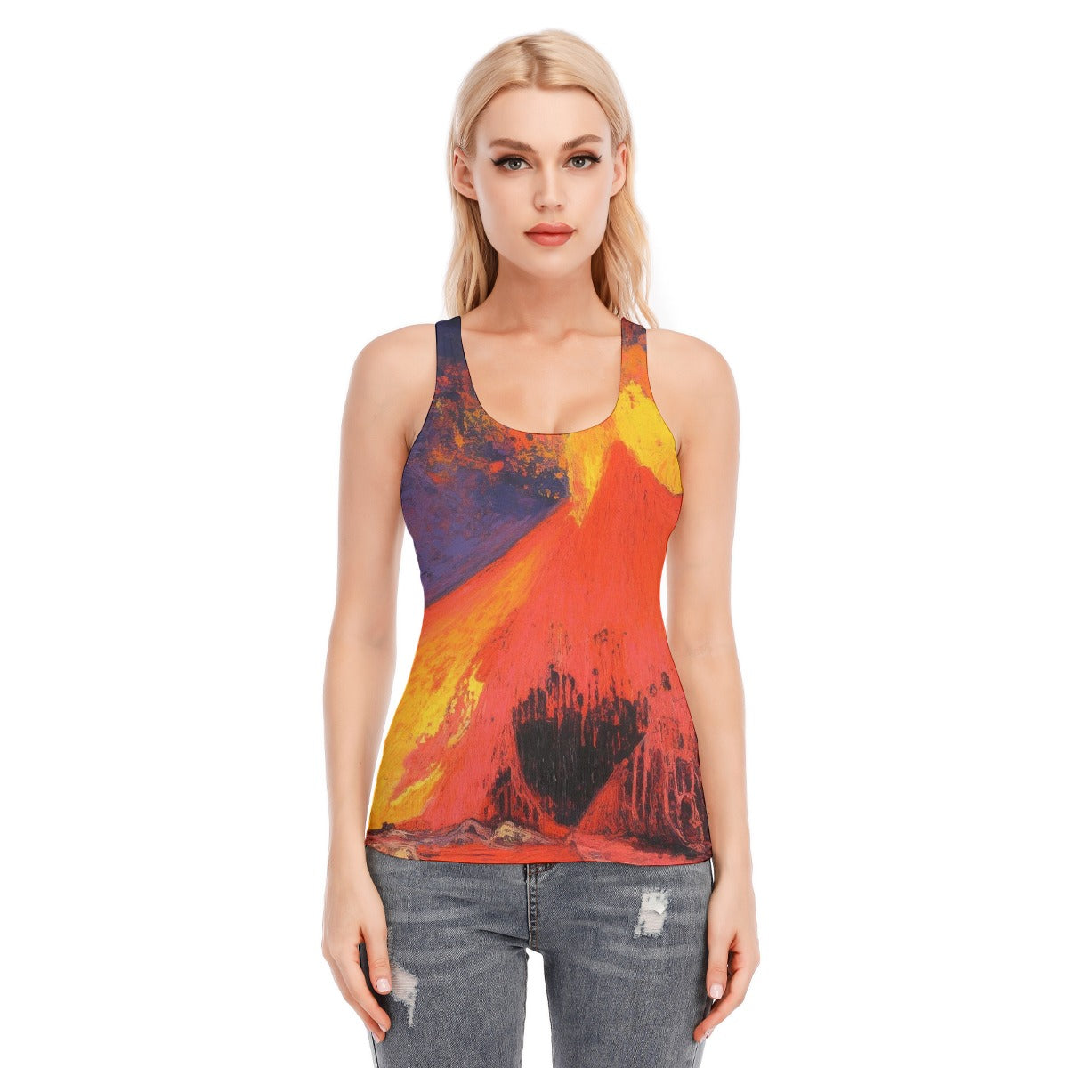 All-Over Print Women's Racer Vest | 190GSM Cotton