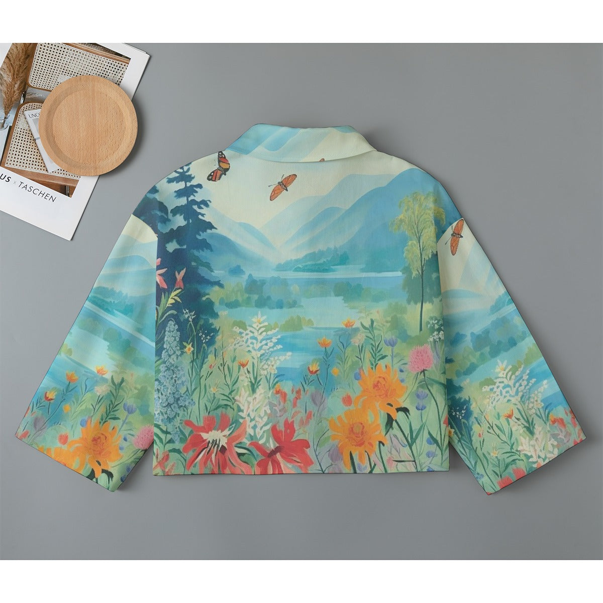 All-Over Print Women's Cropped Jacket | 245GSM Cotton