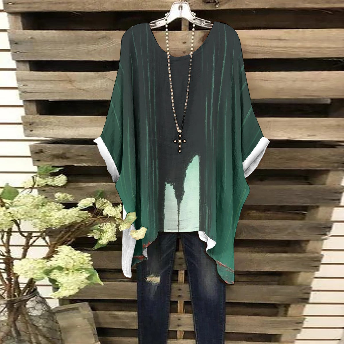 All-Over Print Women's Bat Sleeve Shirt