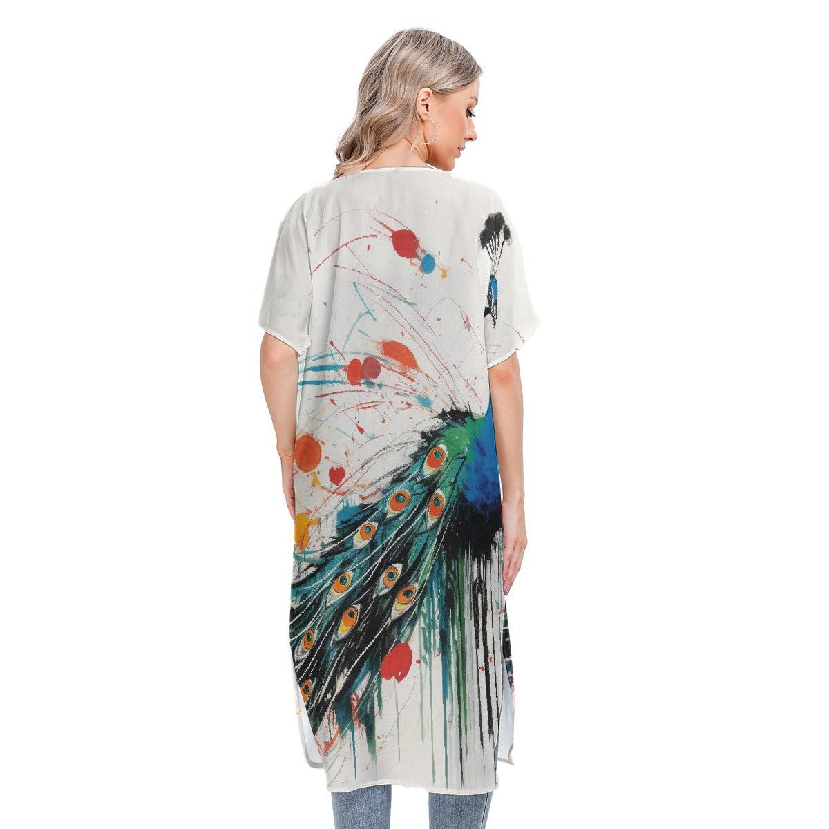 All-Over Print Women's Short Sleeve Cardigan