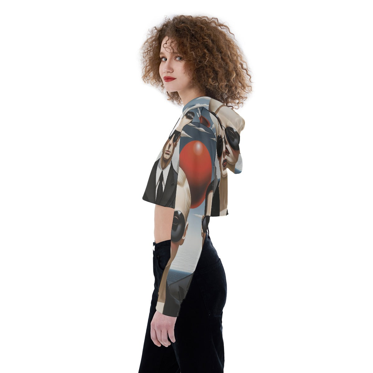 All-Over Print Women's Crop Top Hoodie
