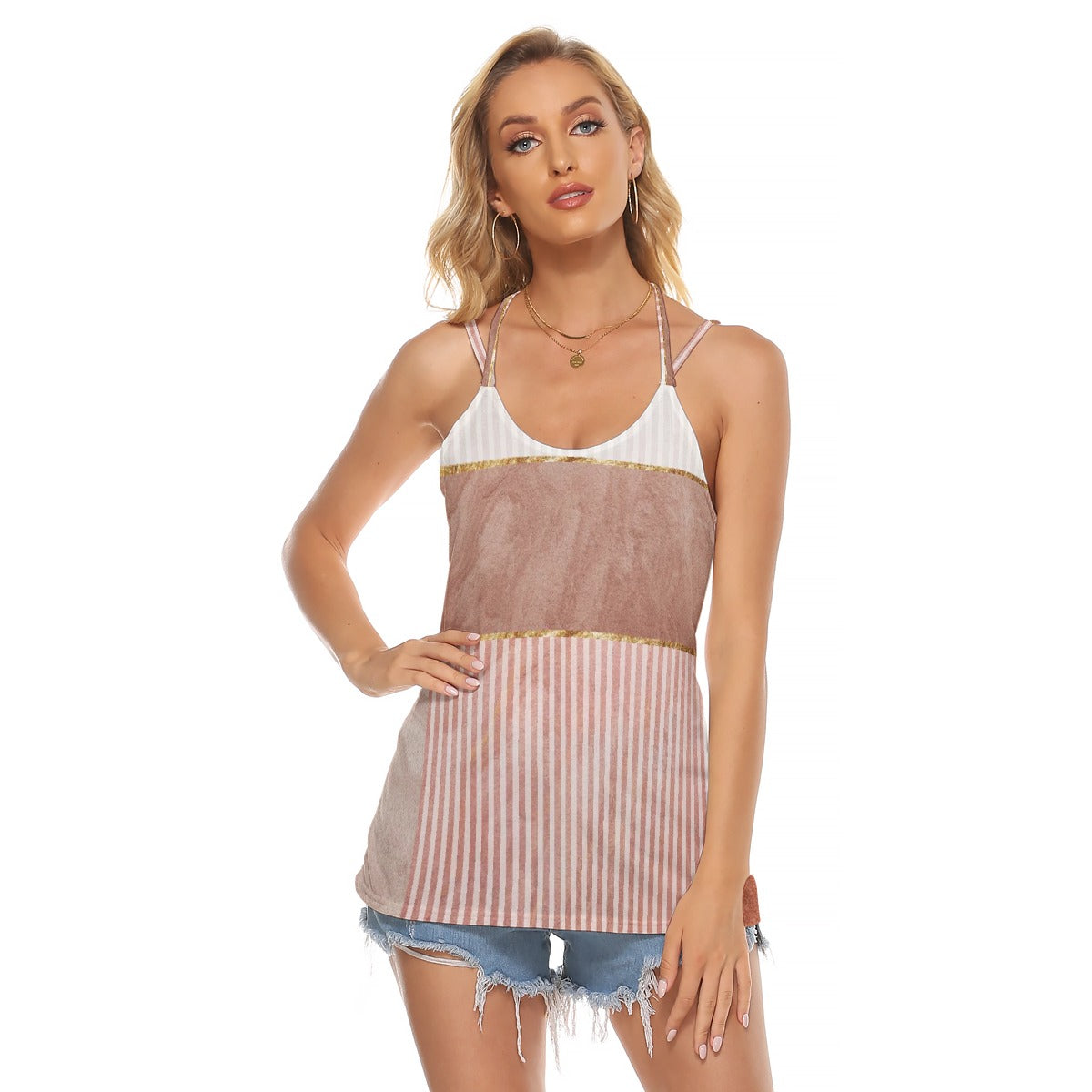All-Over Print Women's Halter Top With Backless