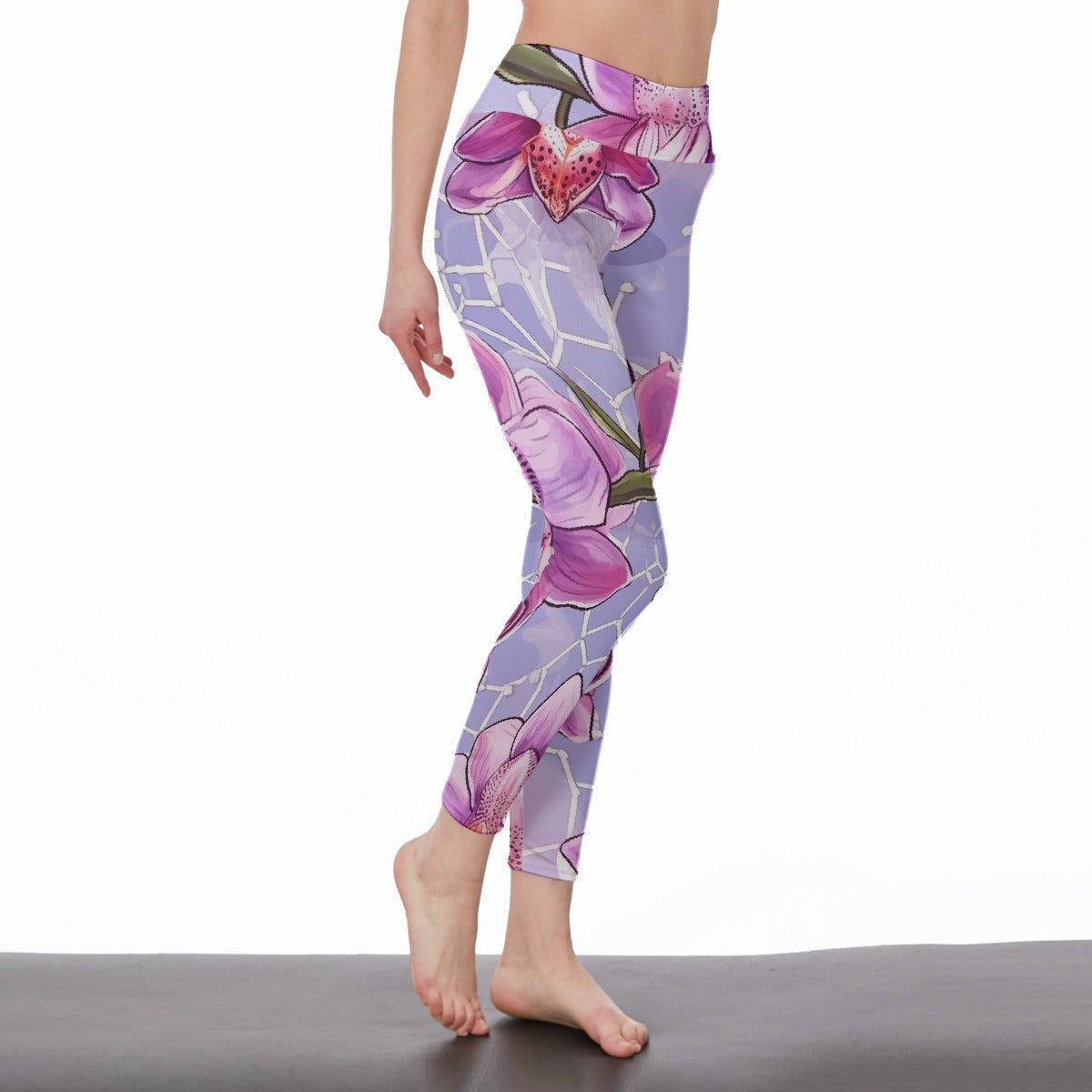 All-Over Print Women's High Waist Leggings | Side Stitch Closure