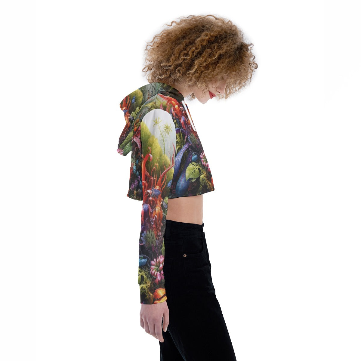 All-Over Print Women's Crop Top Hoodie