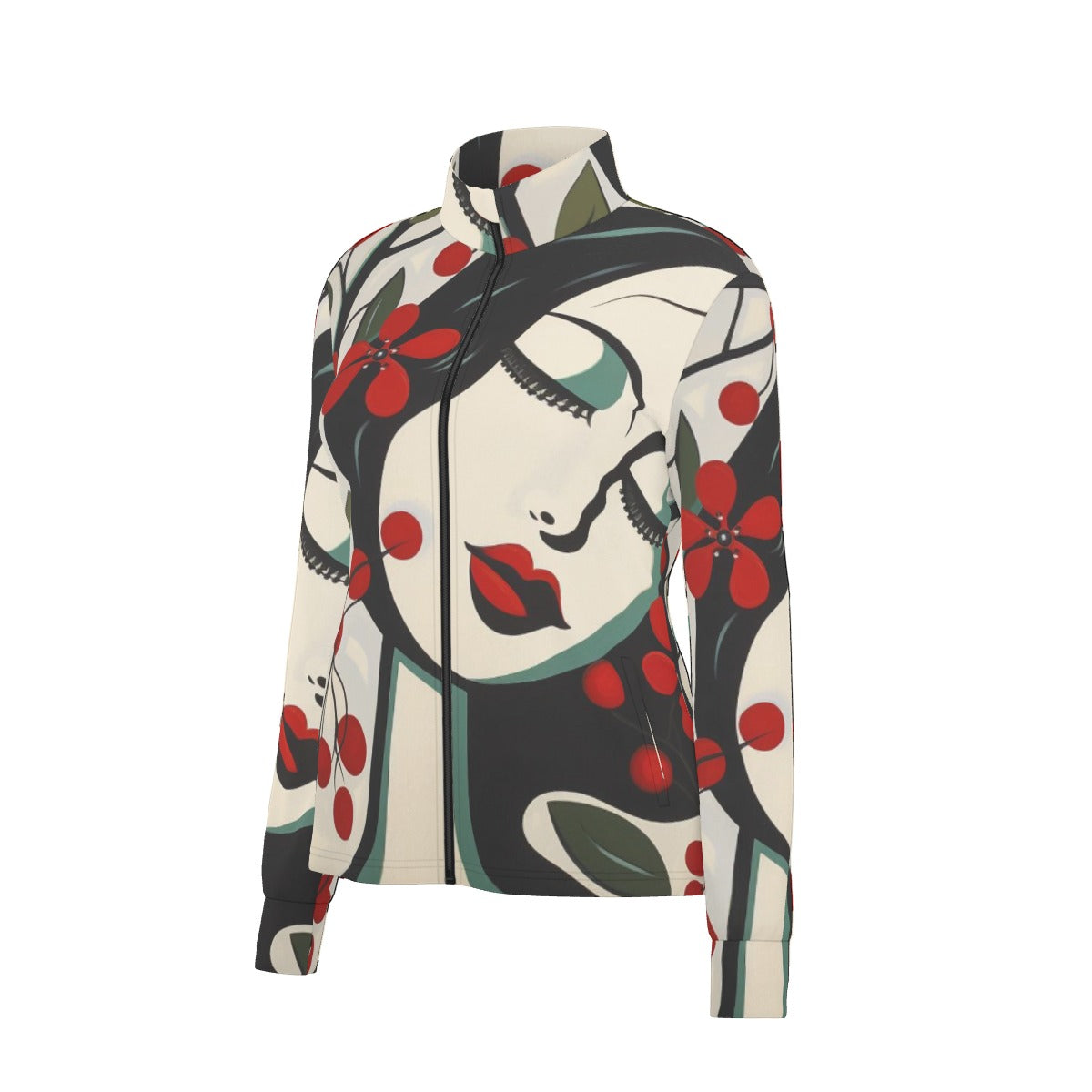 All-Over Print Women's Long Sleeve Thumbhole Jacket
