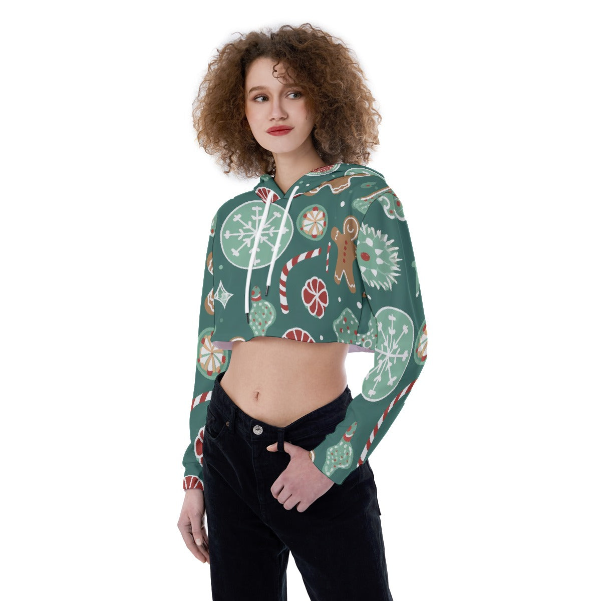 All-Over Print Women's Crop Top Hoodie