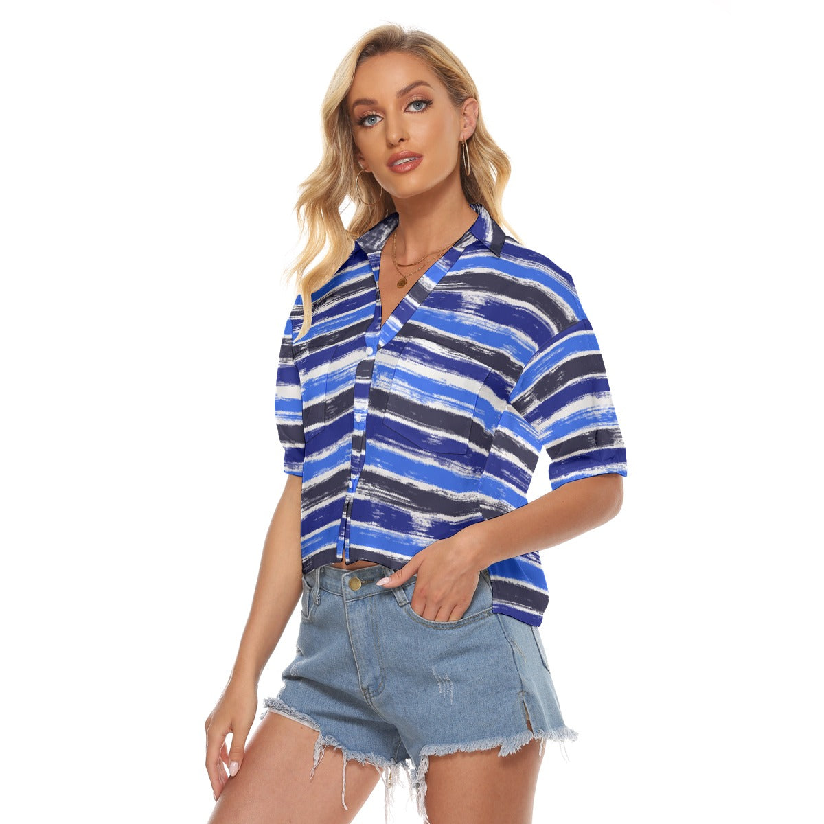 All-Over Print Women's V-neck Shirts