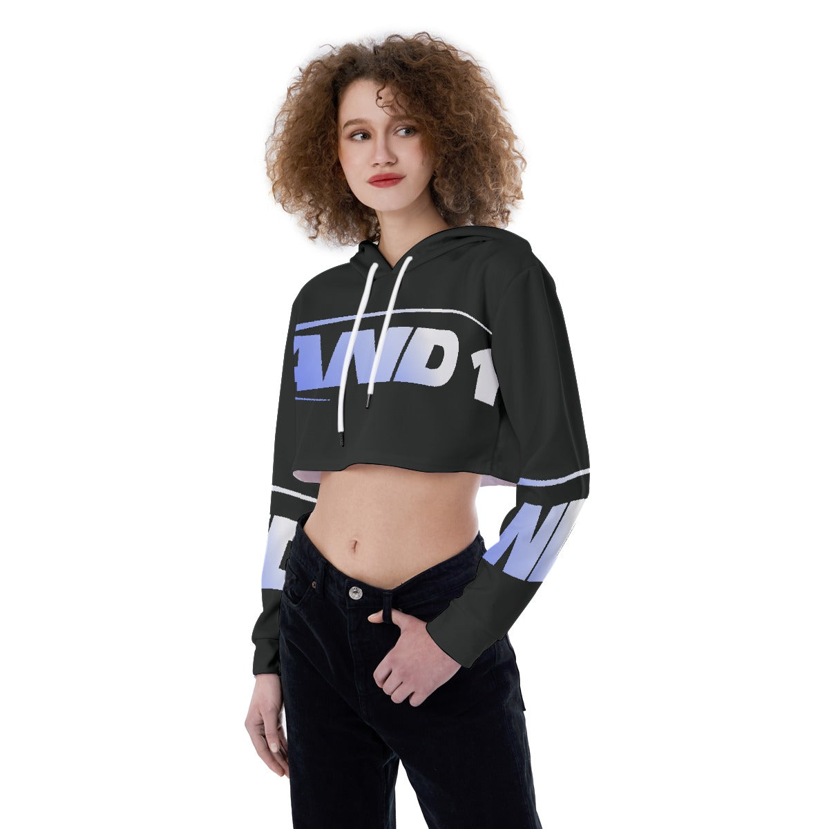 All-Over Print Women's Crop Top Hoodie