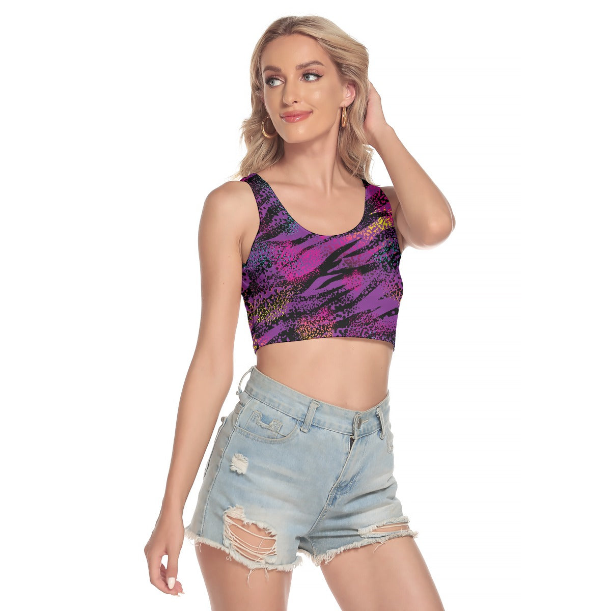 All-Over Print Women's Sport Crop Tank Top
