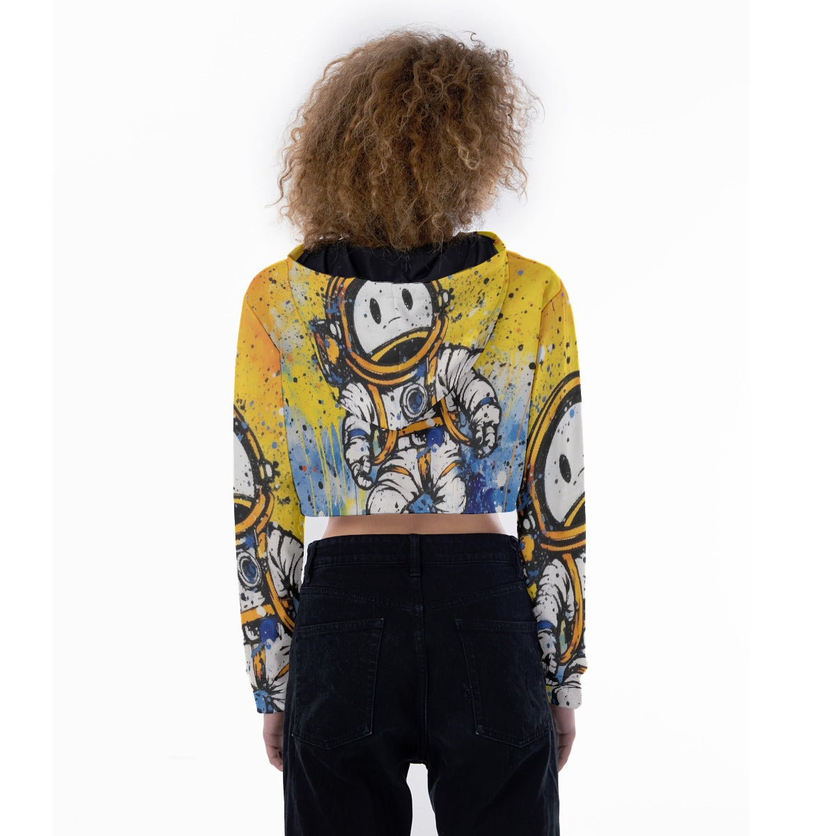 All-Over Print Women's Crop Top Hoodie