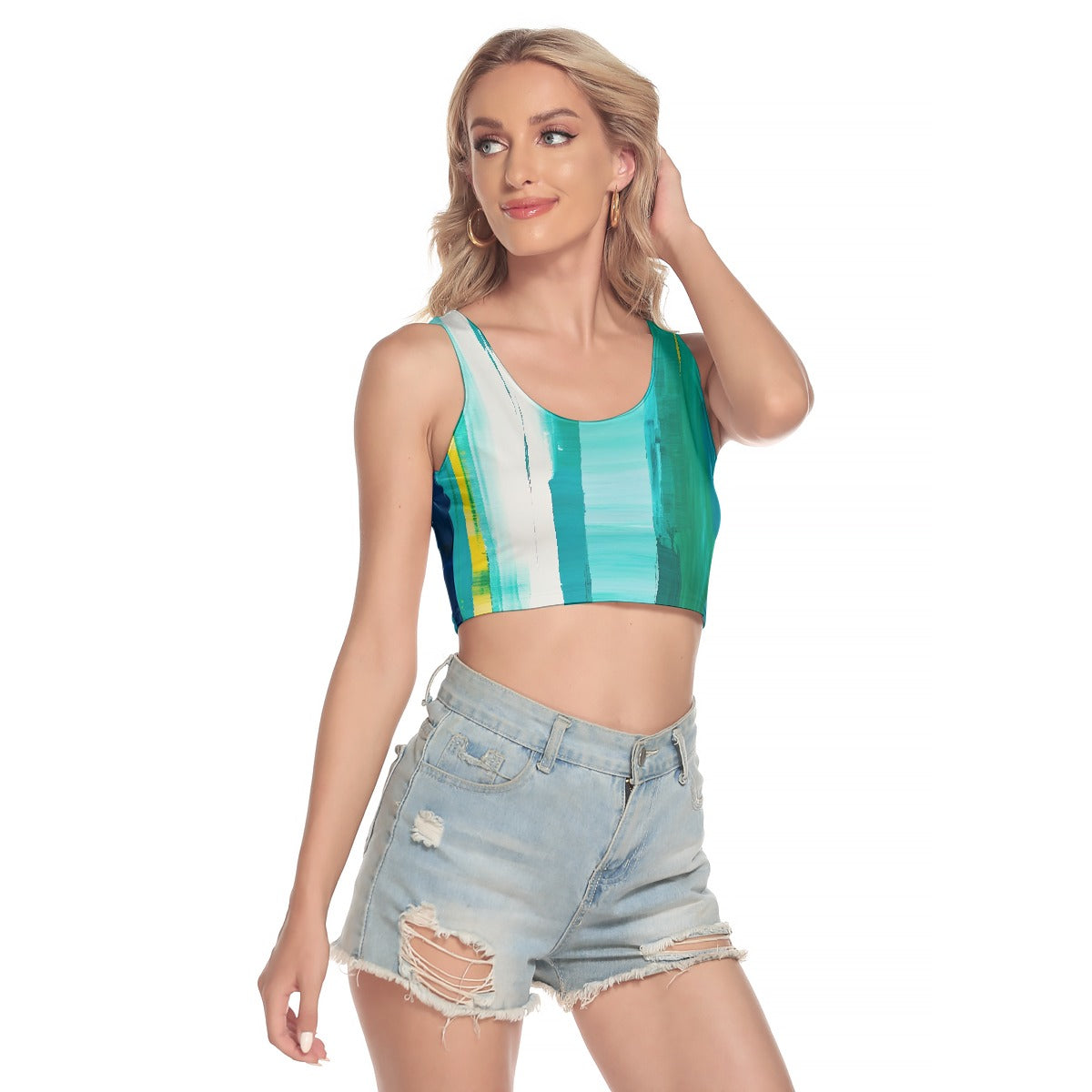 All-Over Print Women's Sport Crop Tank Top