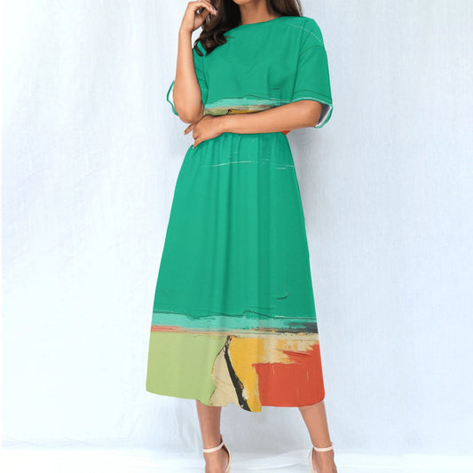 All-Over Print Women's Elastic Waist Dress