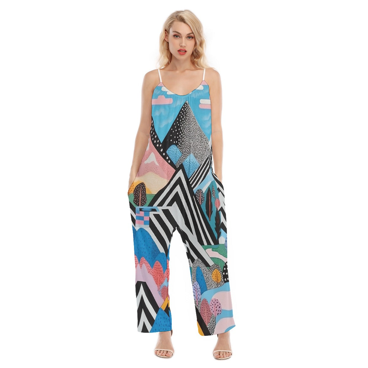 All-Over Print Women's Loose Cami Jumpsuit