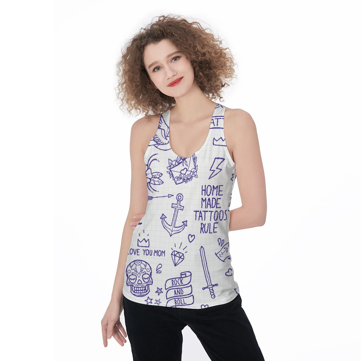 All-Over Print Women's Racerback Tank Top