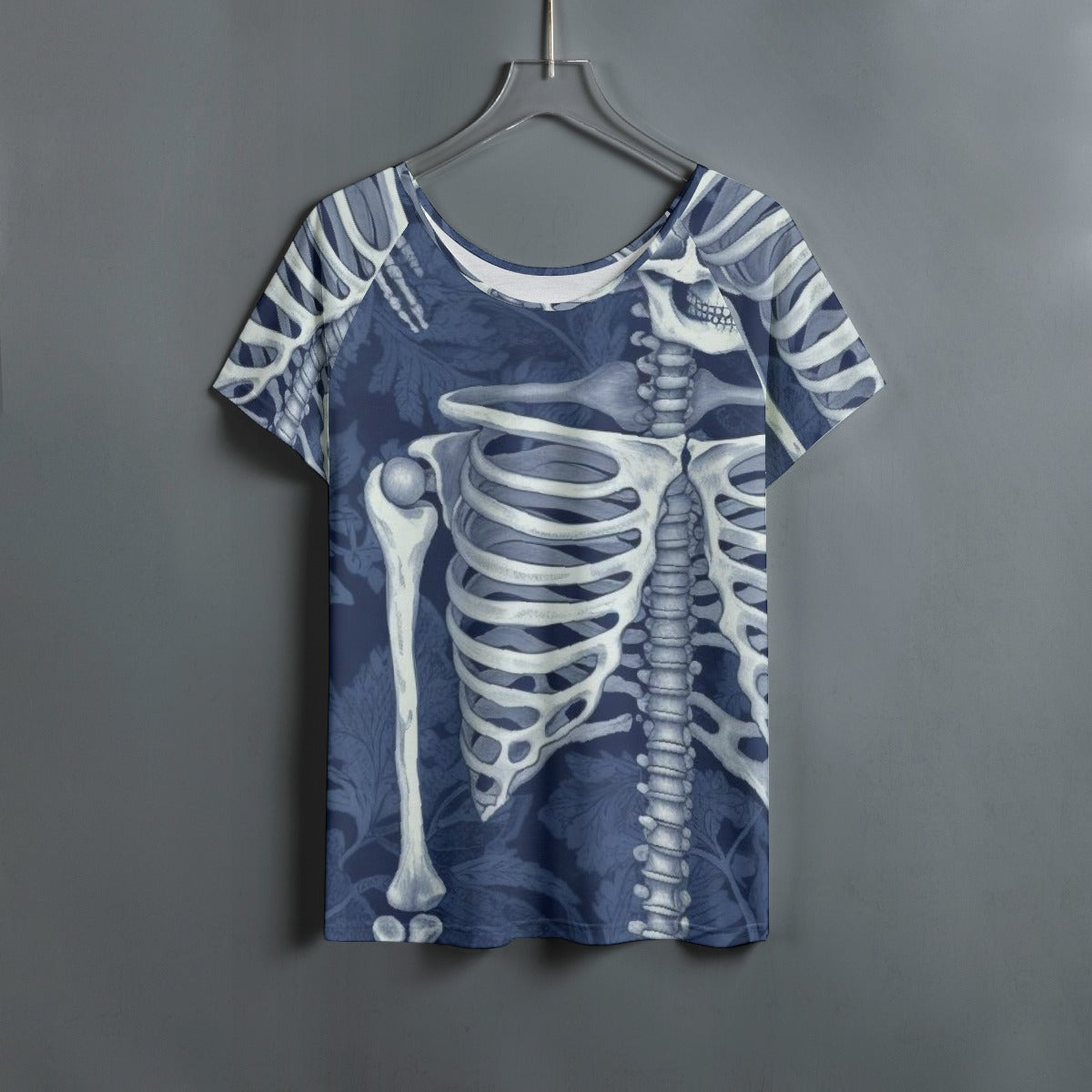 All-Over Print Women's Round Neck T-shirt With Raglan Sleeve