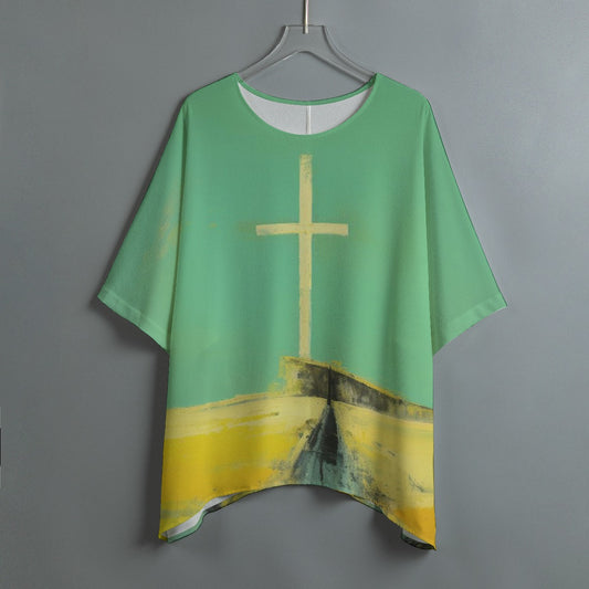 All-Over Print Women's Bat Sleeve Shirt