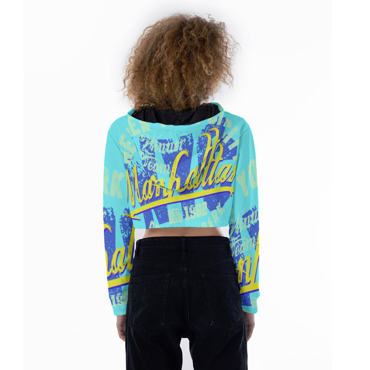 All-Over Print Women's Crop Top Hoodie