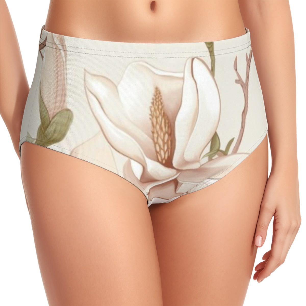 All-Over Print Women's Swimsuit Set With Halter