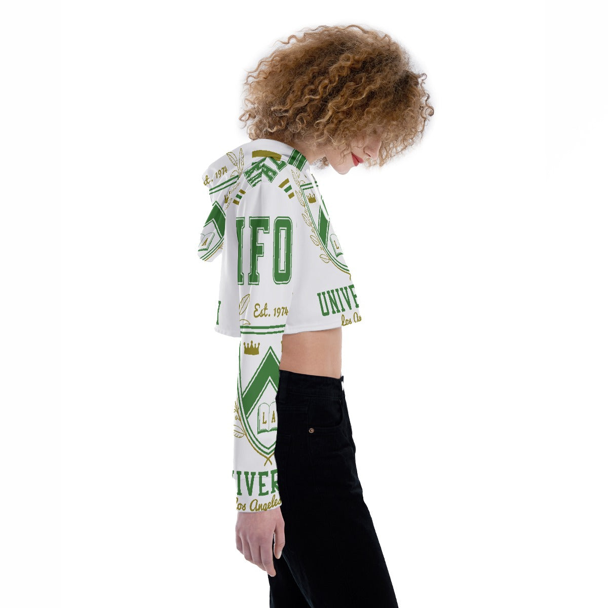 All-Over Print Women's Crop Top Hoodie