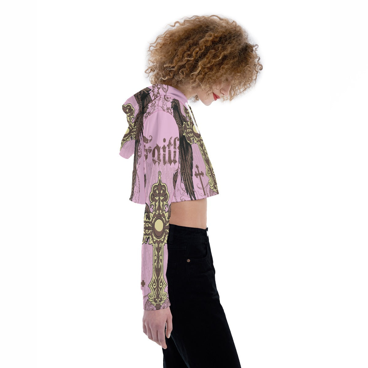 All-Over Print Women's Crop Top Hoodie