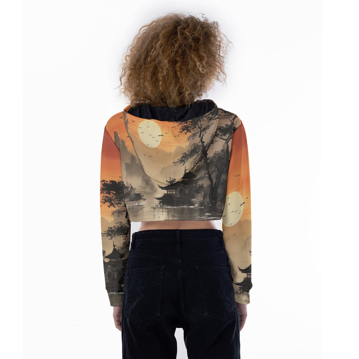 All-Over Print Women's Crop Top Hoodie