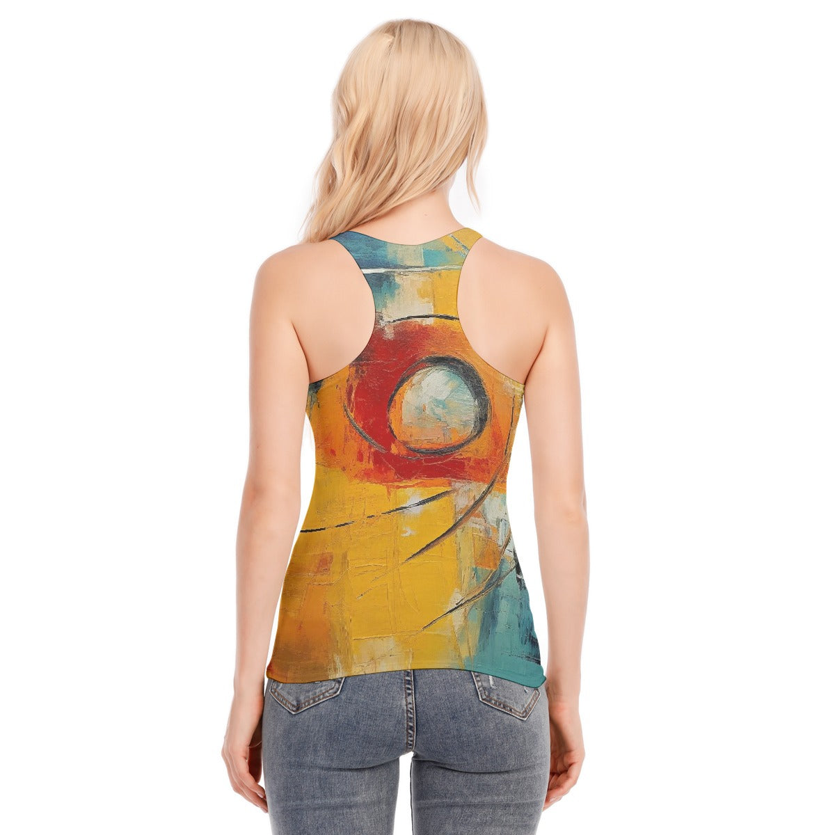 All-Over Print Women's Racer Vest | 190GSM Cotton