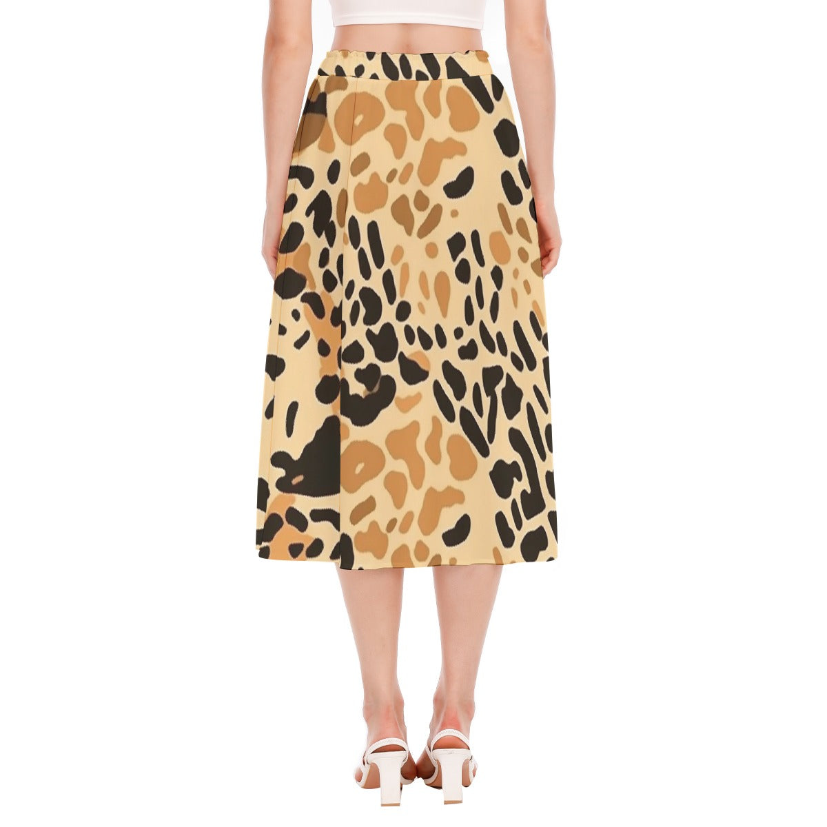 All-Over Print Women's Long Section Chiffon Skirt