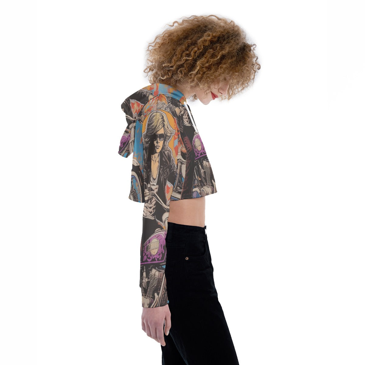 All-Over Print Women's Crop Top Hoodie