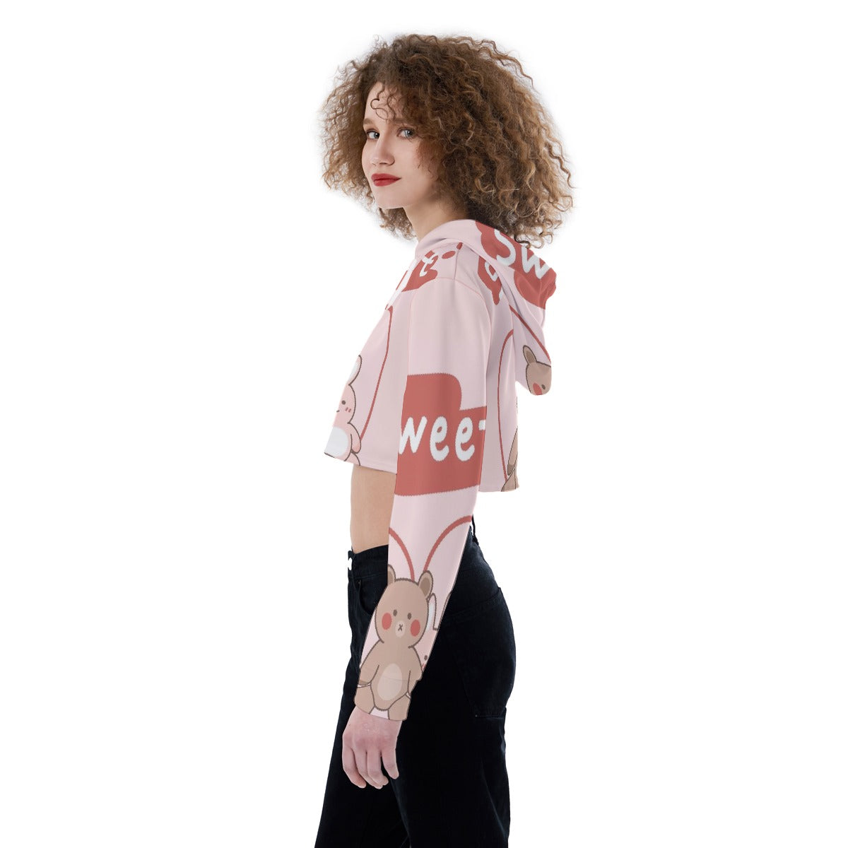 All-Over Print Women's Crop Top Hoodie