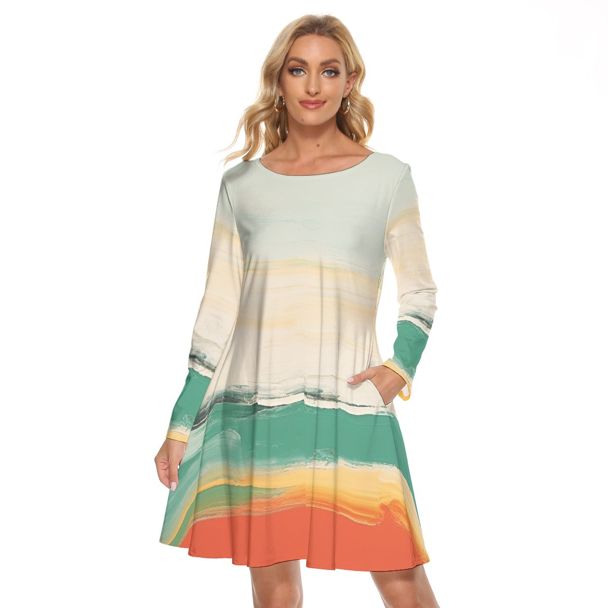 All-Over Print Women's Crew Neck Dress