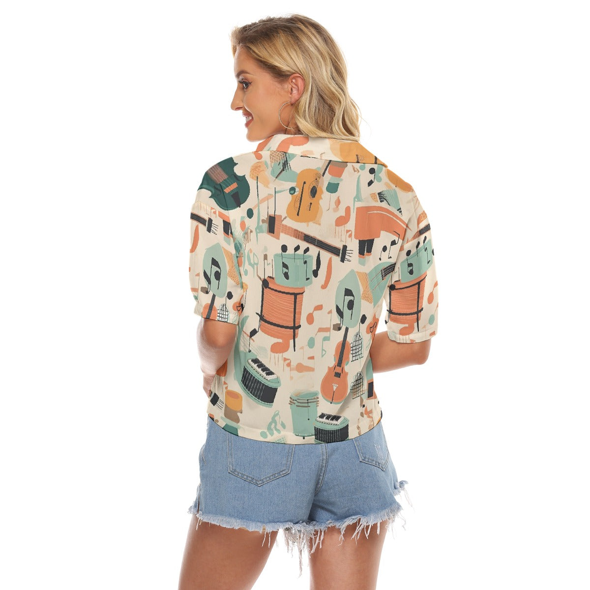 All-Over Print Women's V-neck Shirts