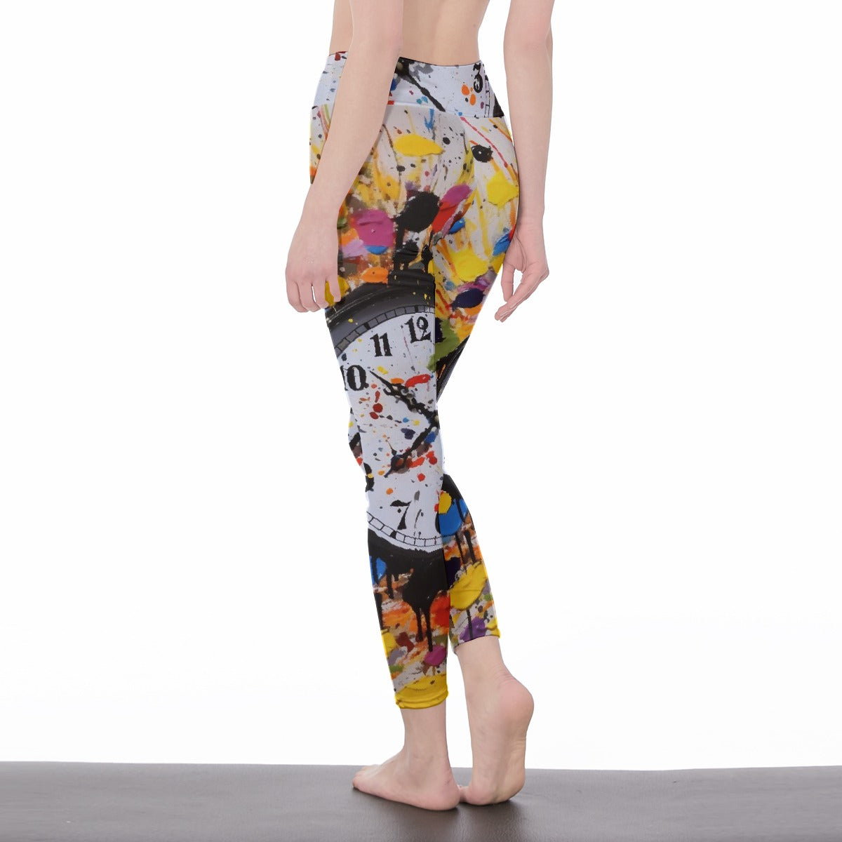 All-Over Print Women's High Waist Leggings | Side Stitch Closure