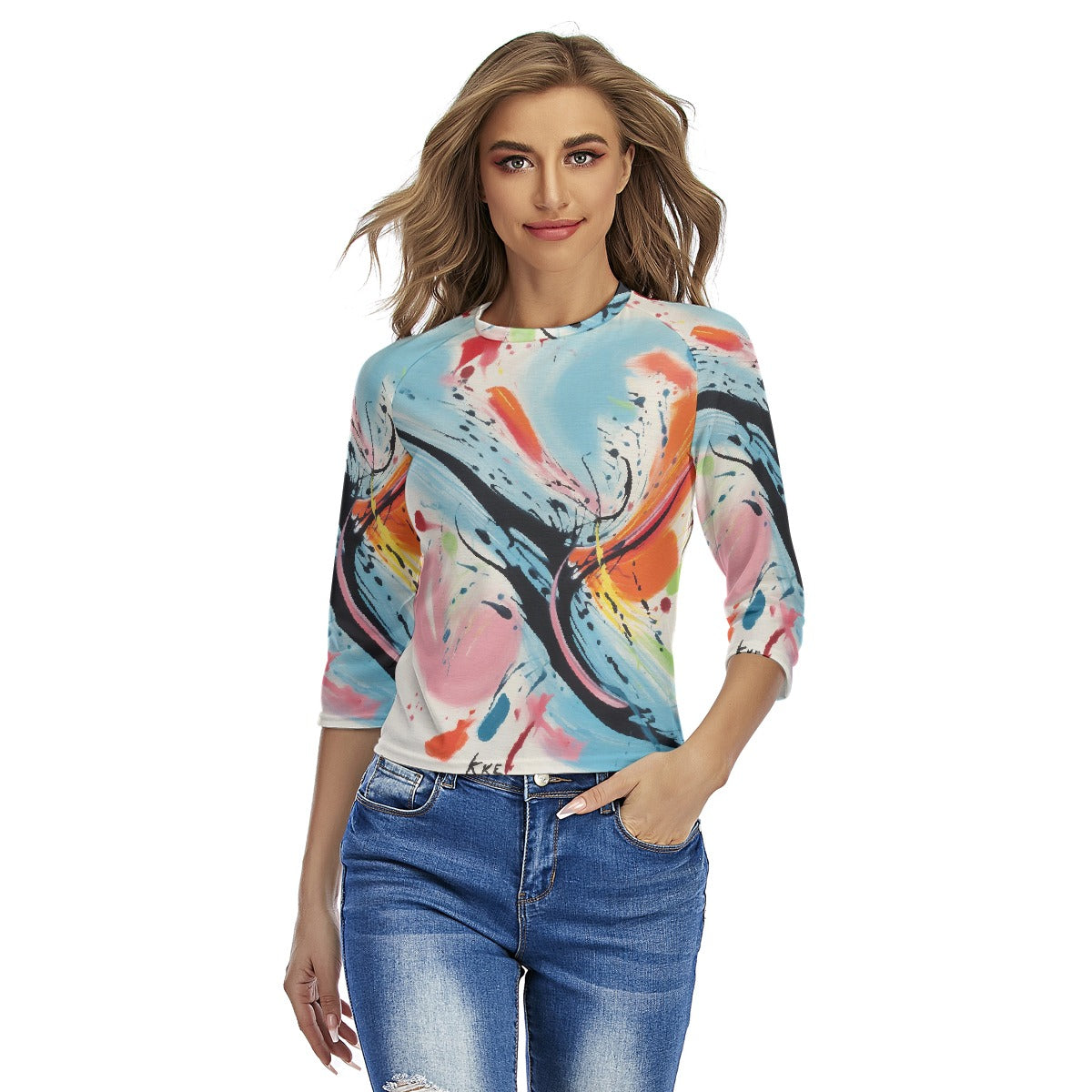 All-Over Print Women's Raglan Sleeves T-shirts
