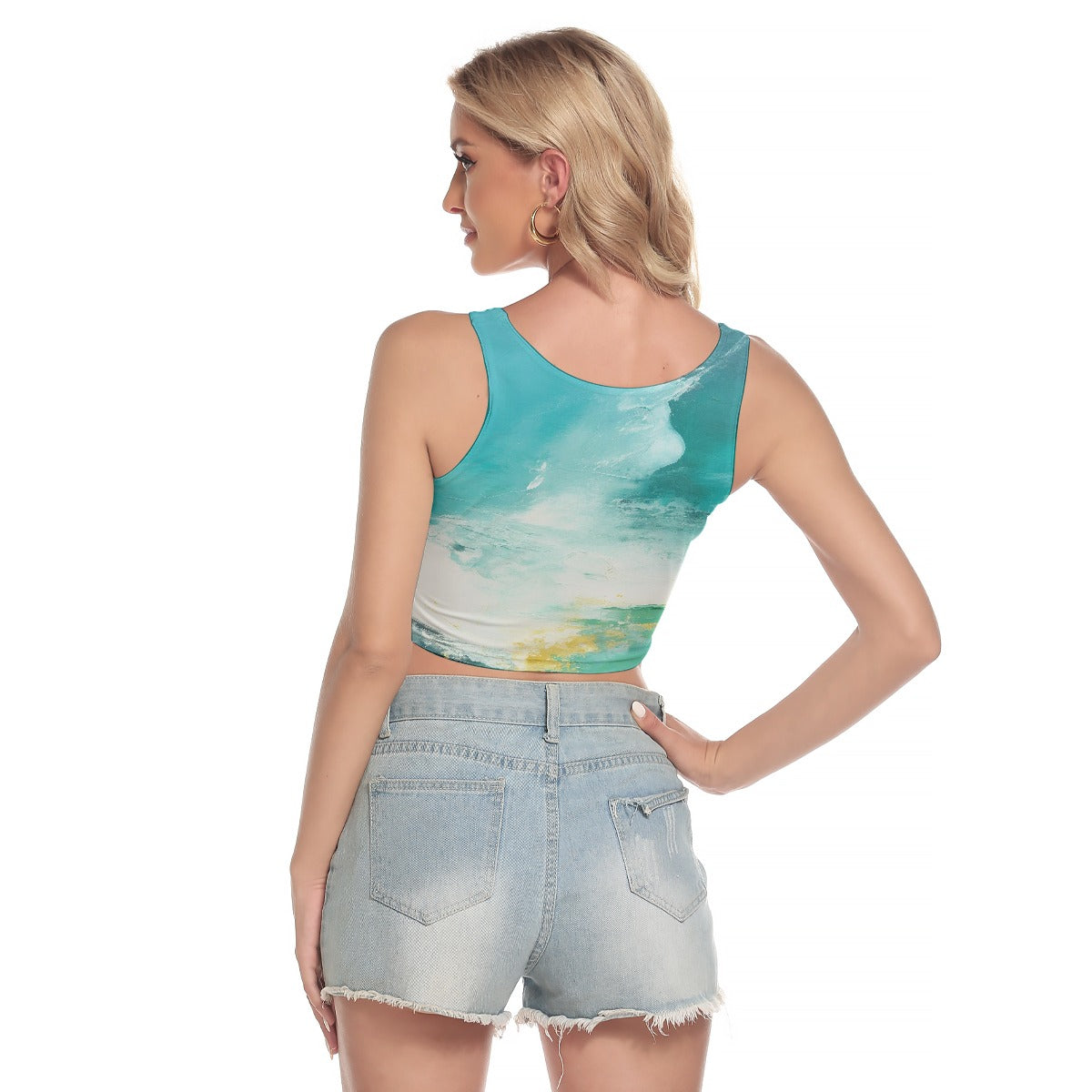 All-Over Print Women's Sport Crop Tank Top